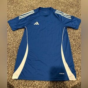 adidas Blue and White Women's Jersey, size small
